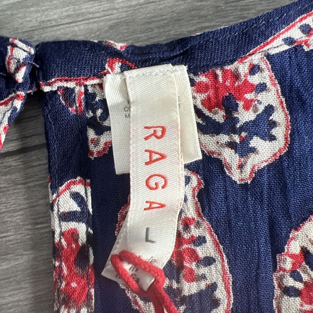 Raga Sample‎ Infinite Nights Tie Neck Sleeveless Blouse Size Large - Picture 4 of 6